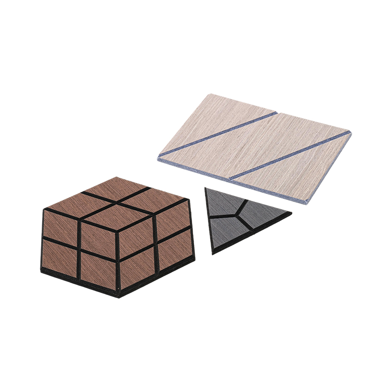 3D Acoustic Wooden Veneer Slat Wall Panels para sa Interior Wall at Ceilings Panels