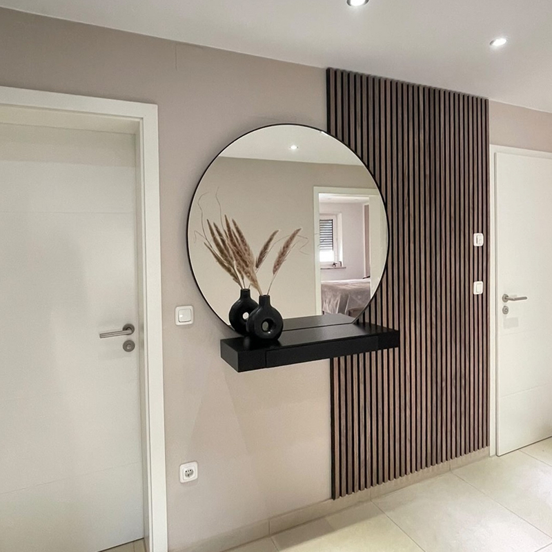 Iba't ibang Materyal na Wooden Strips Mga Panel ng Dekorasyon ng Opisina sa Wall Grating Sound-Absorbing Panels Graphic Design Project Solution