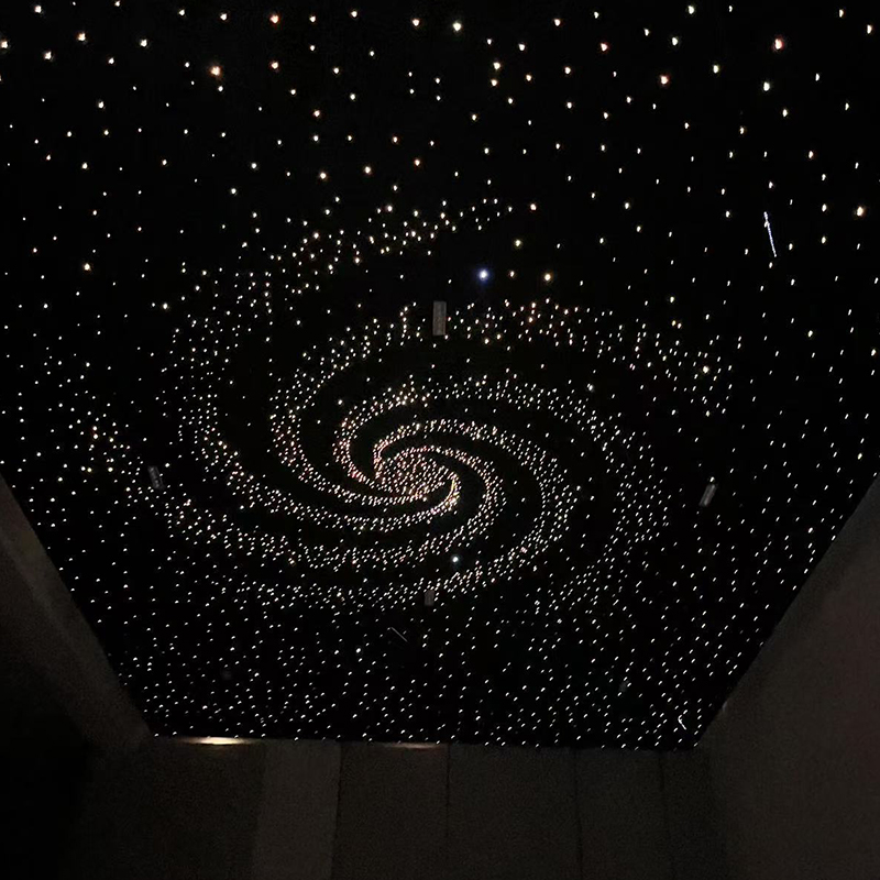 Solid na Kulay Makukulay na Fiber Optic Acoustic Panel para sa Mga Modernong Hotel Remote Control Ambient Star Light Heat Stretch Graphic Design