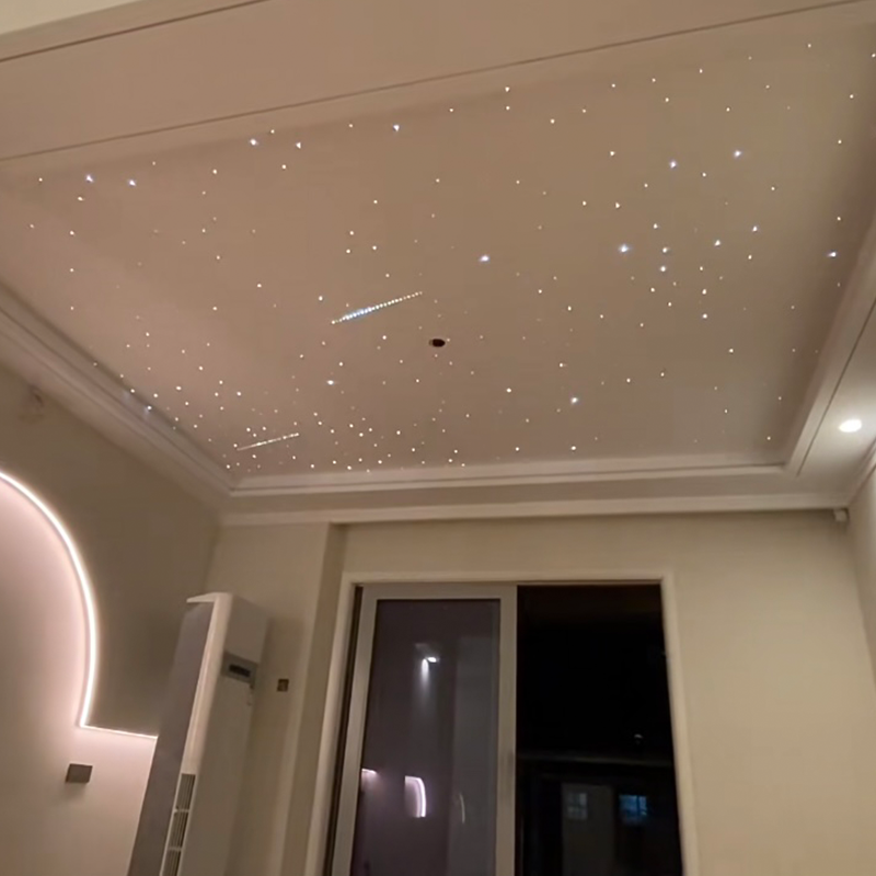 Star Light Ambient Star Light Heat Modern Colorful Fiber Optic Acoustic Stretch Ceiling para sa Mga Hotel Remote Control Ambient