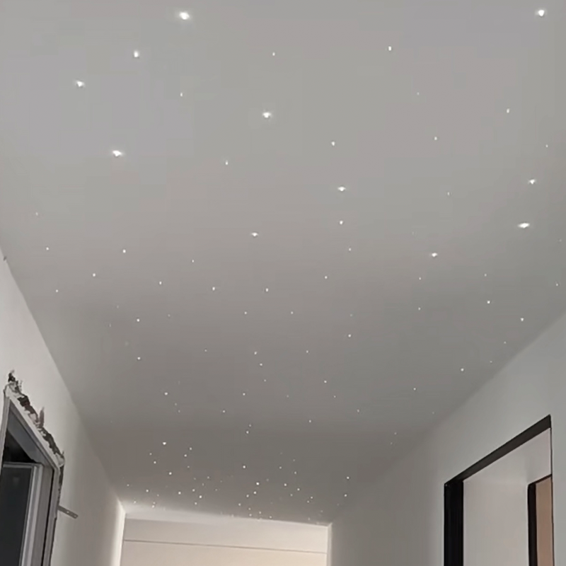 Modernong Makukulay na Fiber Optic Acoustic Stretch Ceiling para sa Mga Hotel Remote Control Ambient Star Light Ambient Star Light Heat